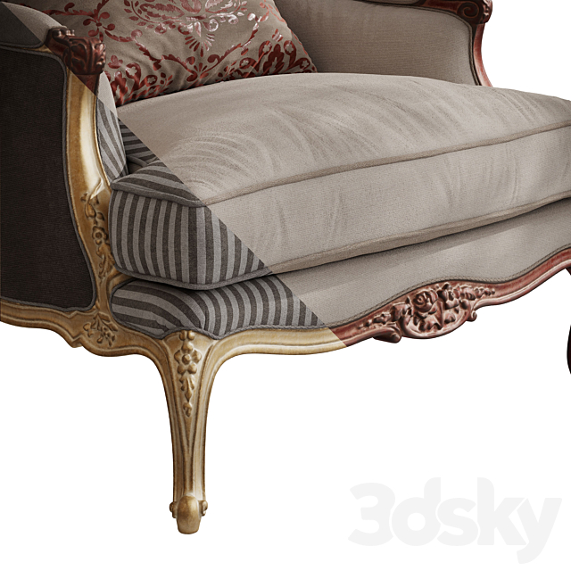 SOFA ĐƠN CỔ ĐIỂN LOUIS 15